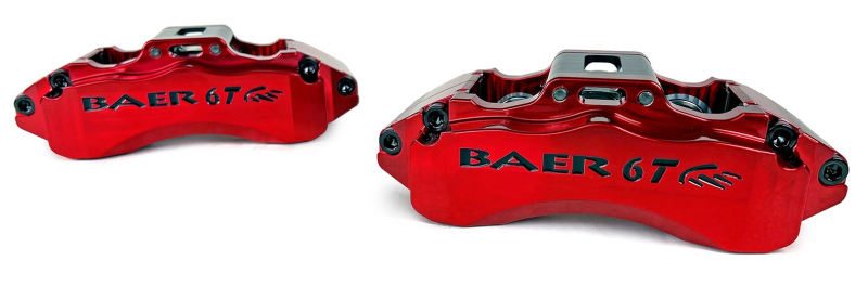 Jeep Wrangler JL Brake Kit - Front - Baer Brakes - 13.5in 6T Front SZ, Slotted Rotors + D1247 Pads - Fire Red - `18-`25
